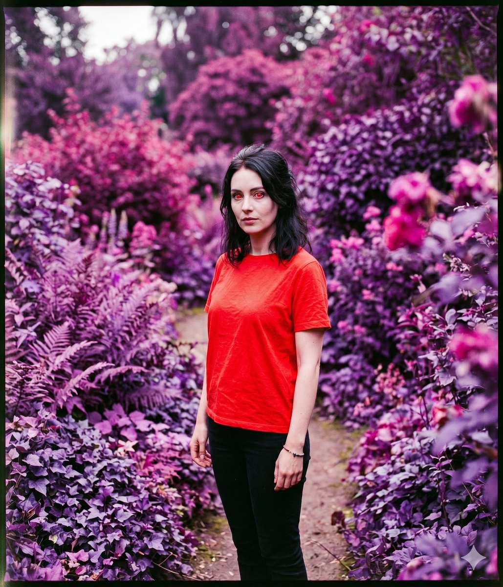 Surreal Purple Garden Portrait