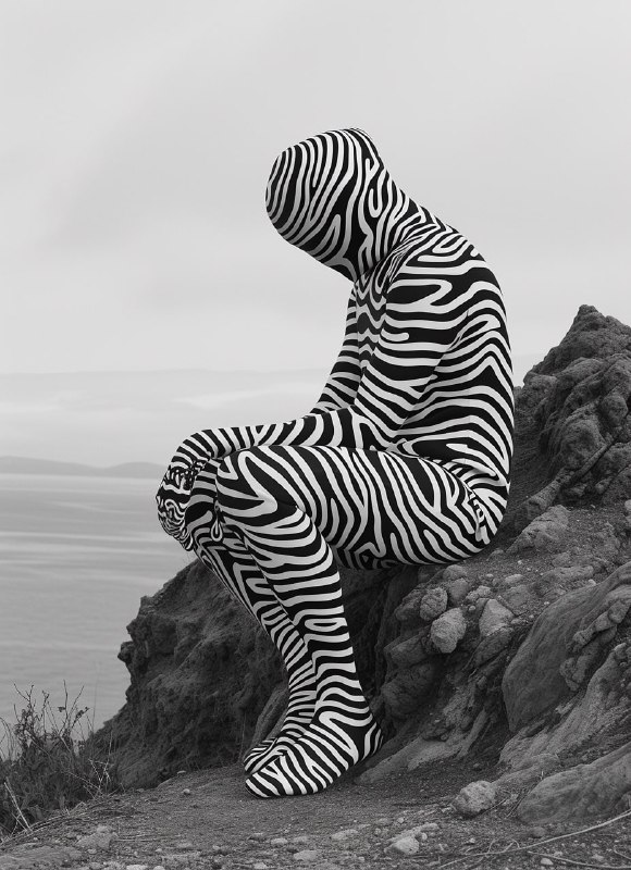 Abstract Bold Black and White Body and Coast Photography
