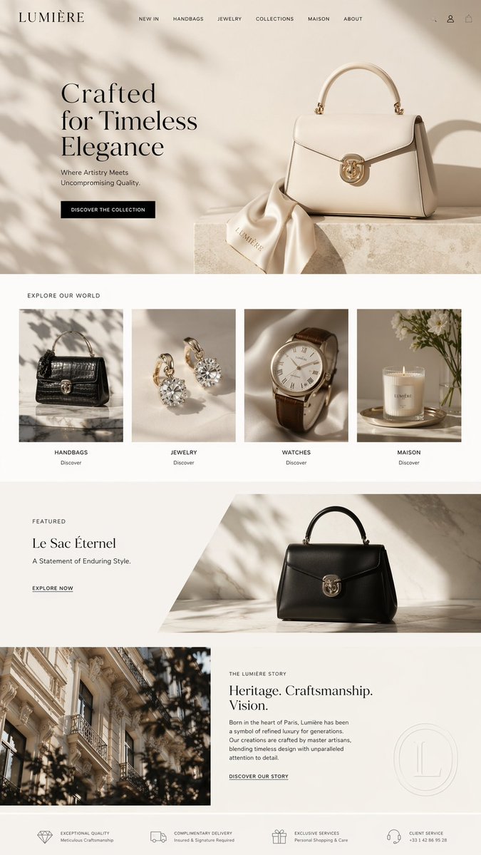 Luxury E-Commerce Landing Page