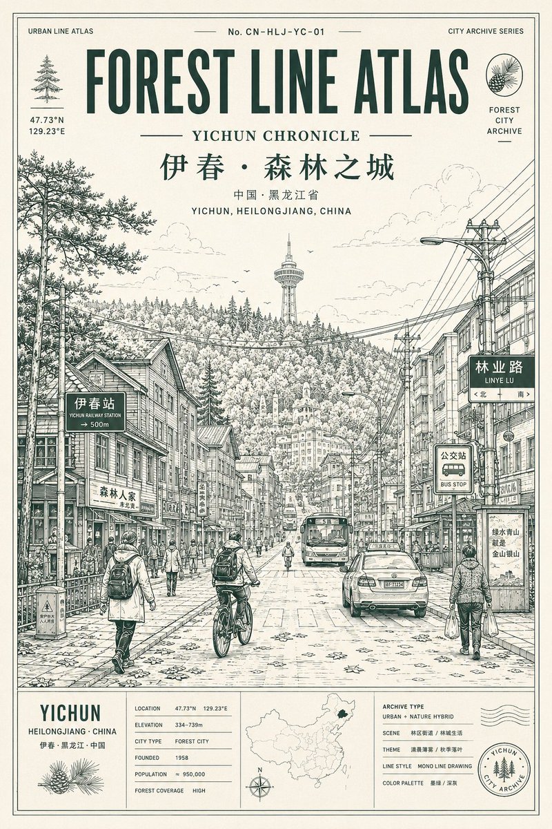 Forest Line Atlas Yichun