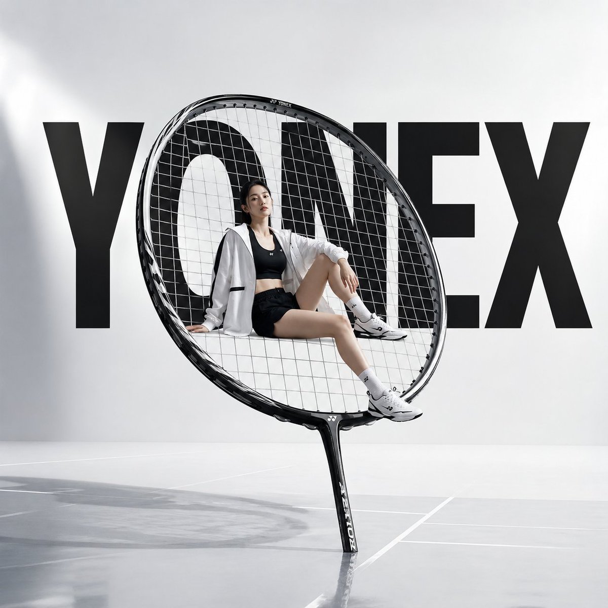 Avant-Garde Badminton Fashion Ad