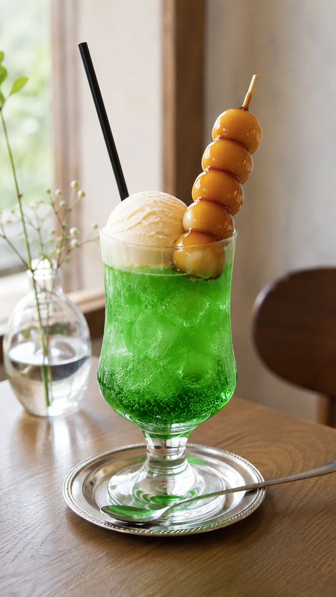 Japanese Mitarashi Dango Cream Soda