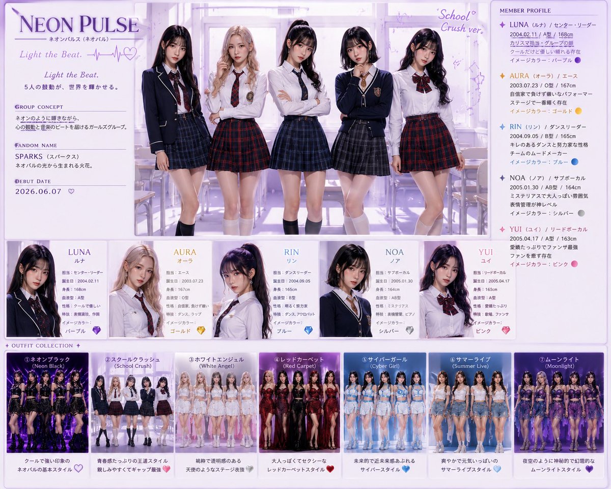 Neon Pulse Idol Debut Poster