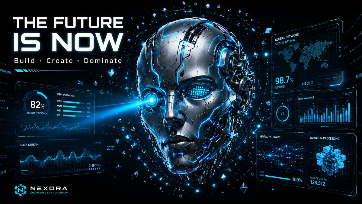 Futuristic Robot Tech Banner