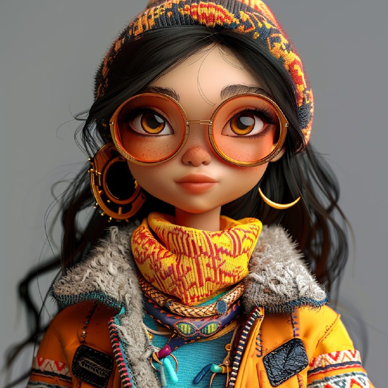 Trendy Pixar Style 3D Character in Designer Clothing
