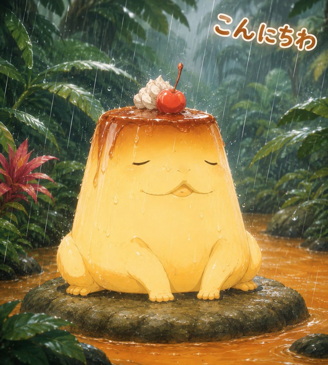 Rainy Jungle Pudding Frog