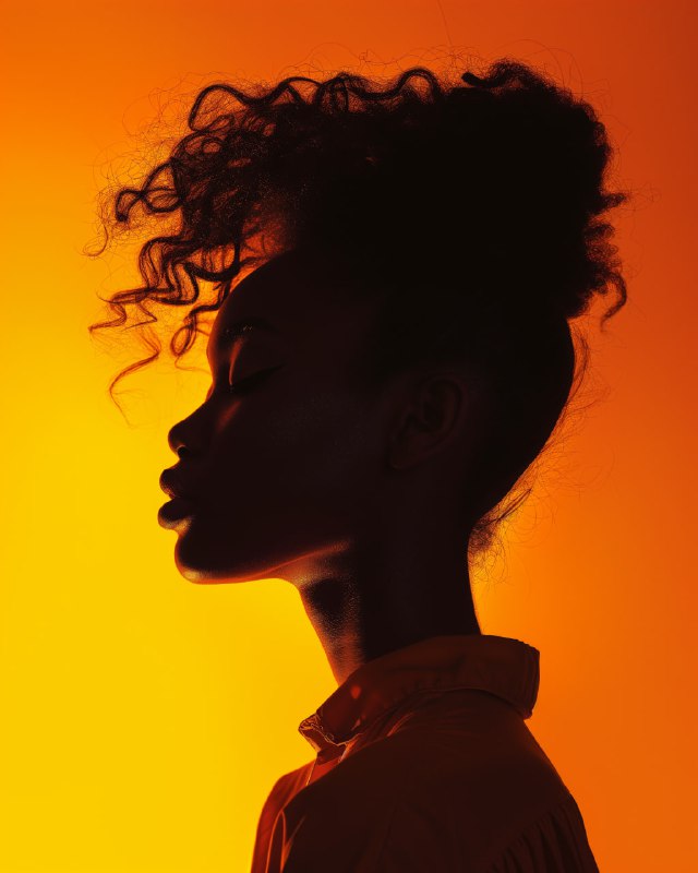 Magazine Cover Woman With Hair Like the Suns Surface