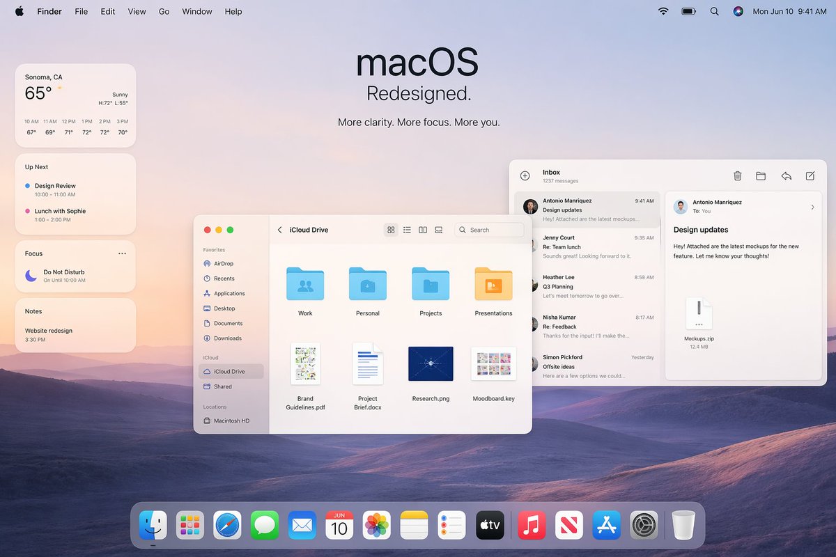 macOS Redesigned Desktop Mockup Reveal
