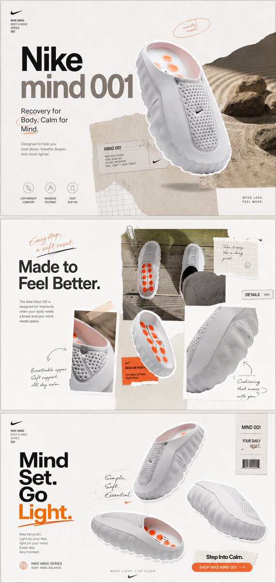 Nike Mind 001 Recovery Shoe Campaign
