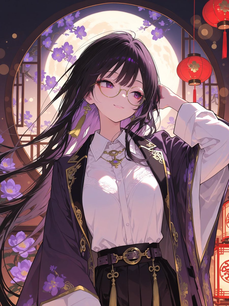 Anime Fantasy Girl Under Moonlight