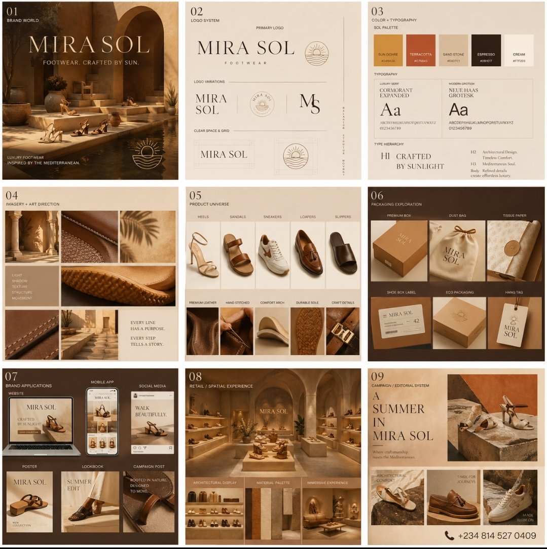 Mira Sol Luxury Footwear Identity