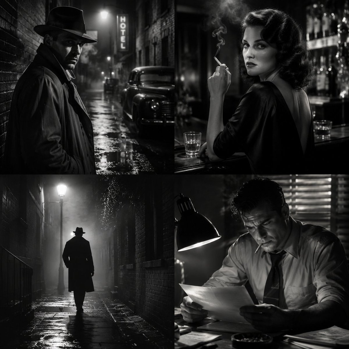 Noir Portrait Shadows