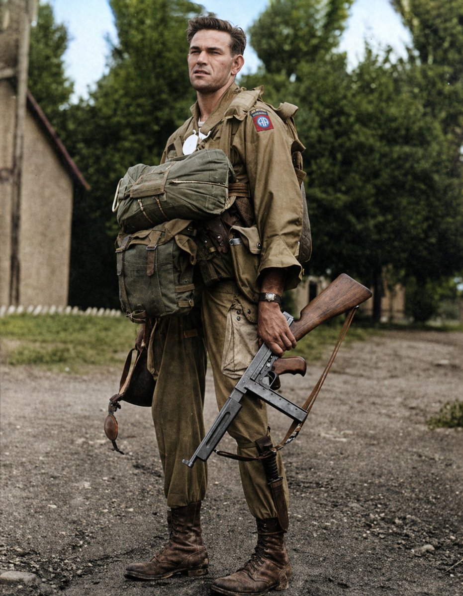 WWII Paratrooper Photo Colorization