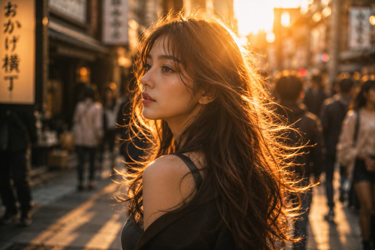 Tokyo Twilight Street Portrait