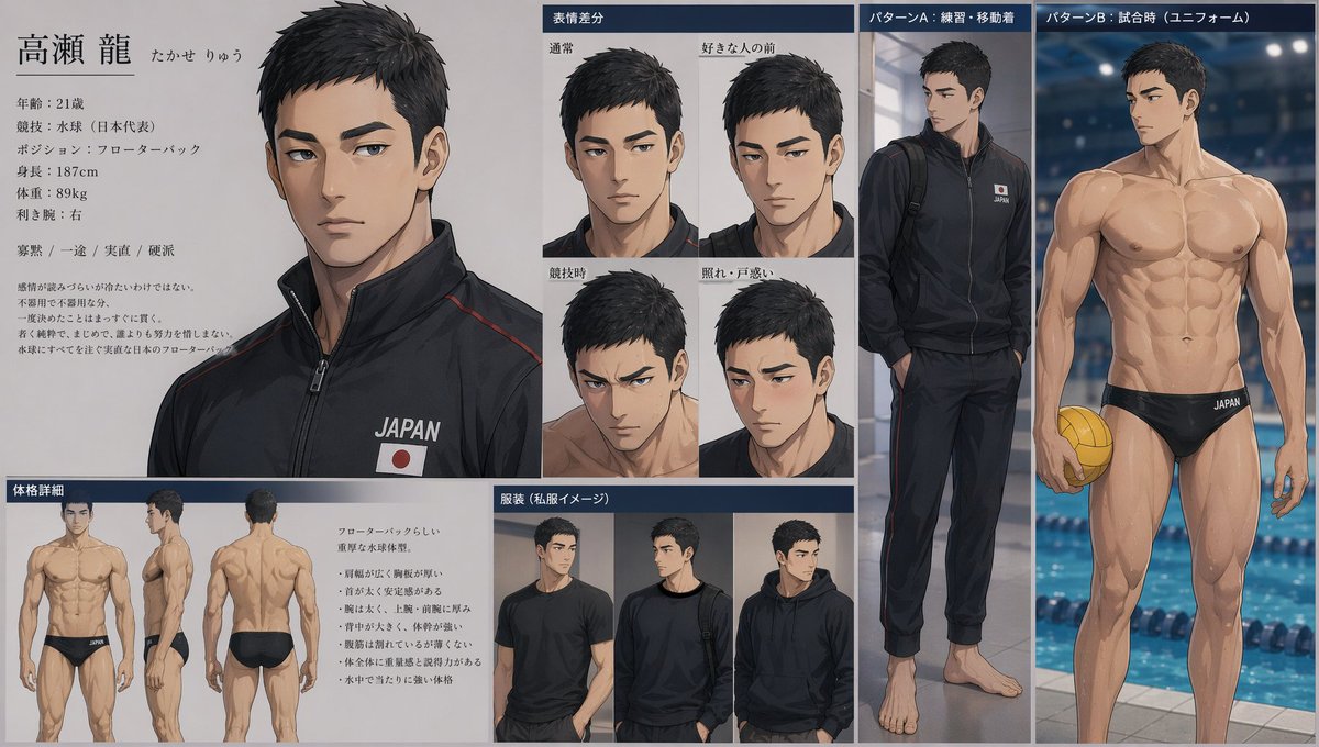 Elite Water Polo Character Design