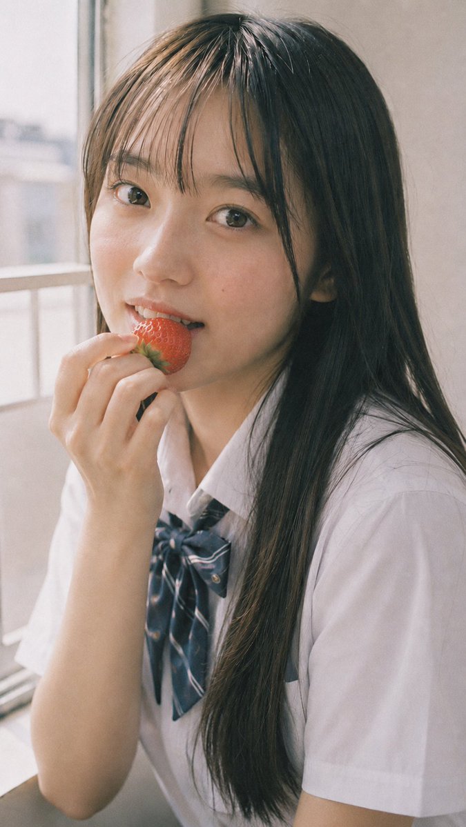 Strawberry Girl by Window