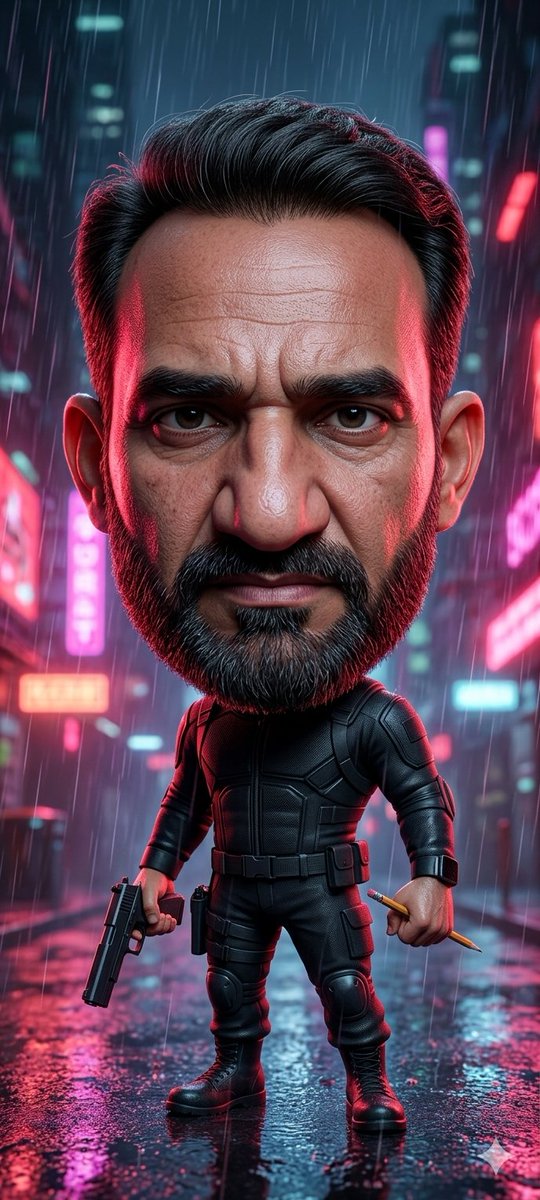 Cyberpunk Chibi Hero Portrait