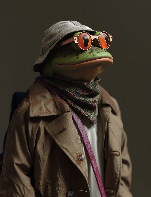 Pepe the Frog in Balenciaga Fashion Realistic Photo