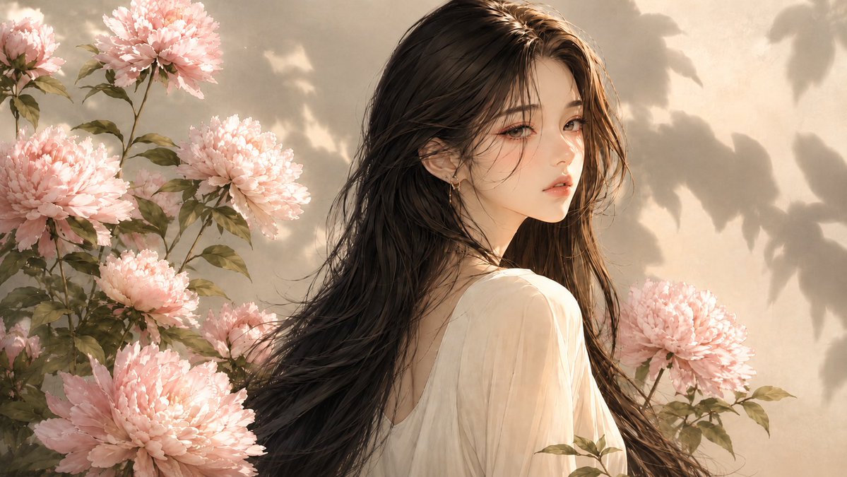 Golden Hour Chrysanthemum Portrait