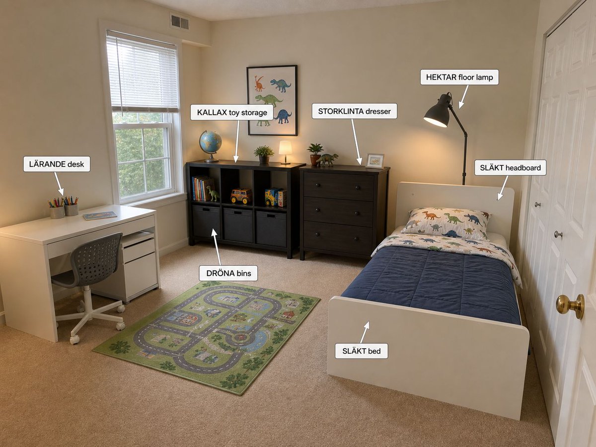 IKEA Kids Bedroom Interior Design