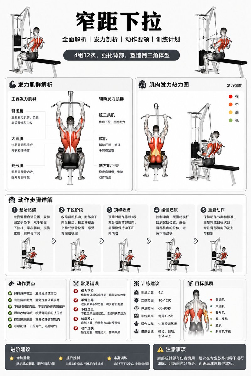 Narrow Grip Pulldown Form Guide