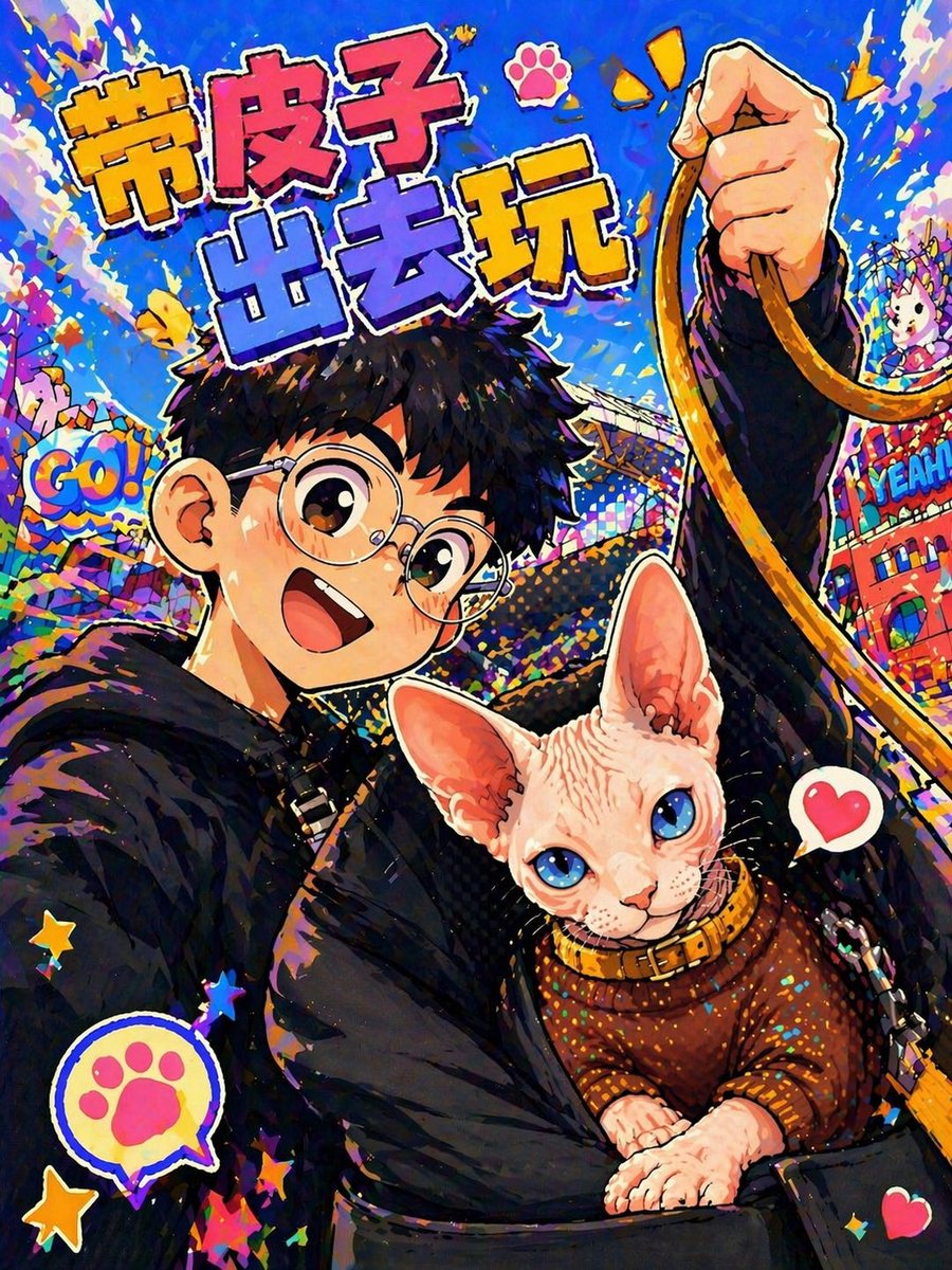 Sphynx Cat Festival Selfie Poster