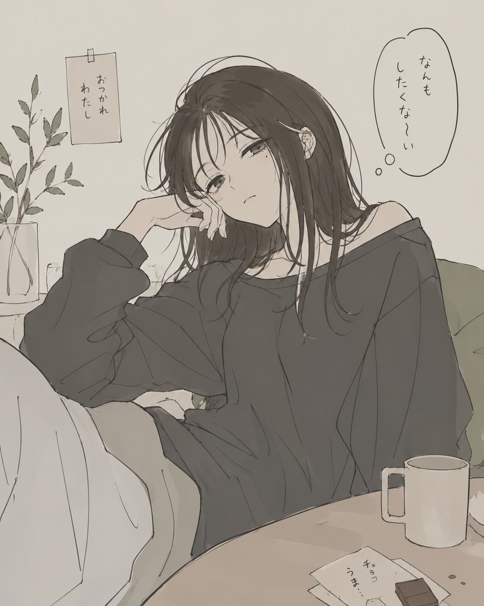 Exhausted Girl's Lazy Afternoon