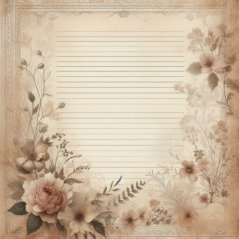 Neutral Vintage Junk Journal Digital Paper With Florals