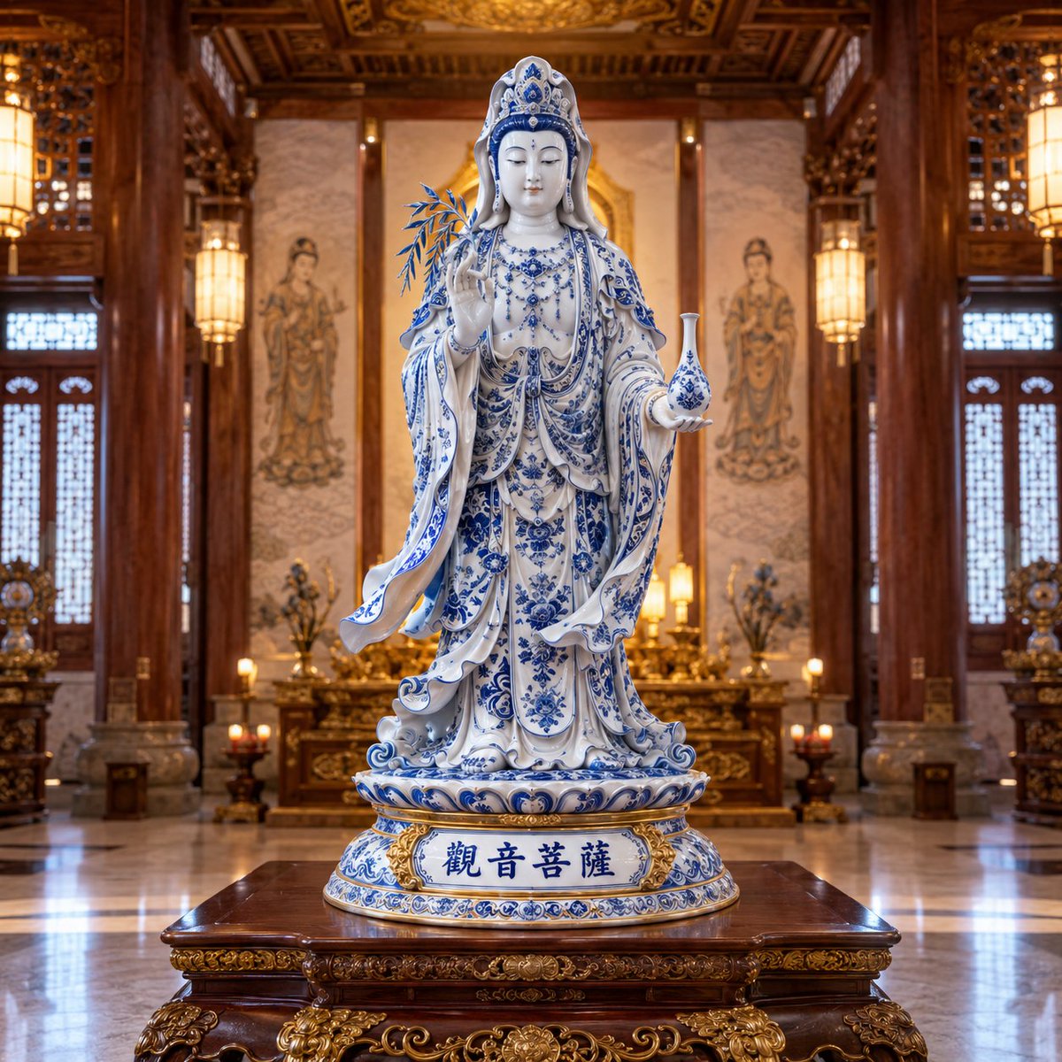 Ming Porcelain Guanyin Nezha Art