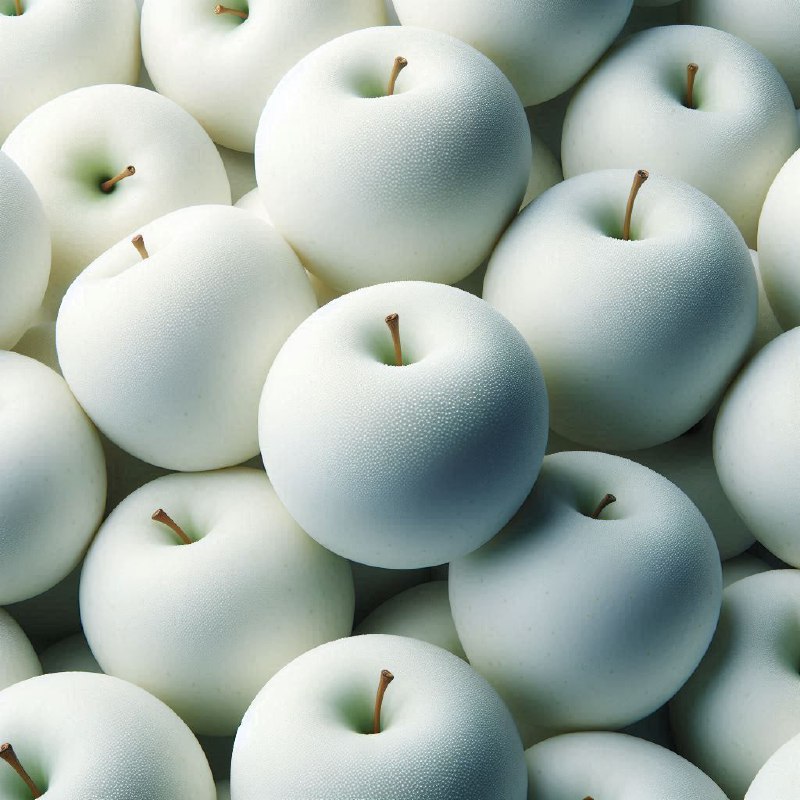 Extreme Macro of Flawless White Apples Pile