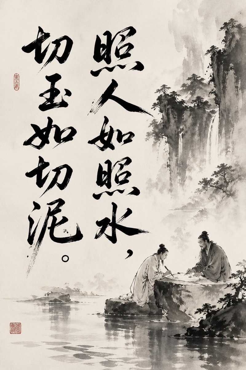 Traditional Chinese Ink Wash Scholar Painting