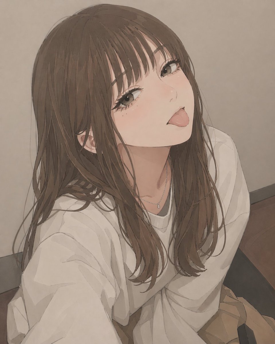 Cozy Anime Selfie Moment