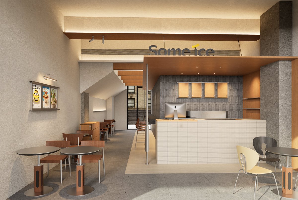 Minimalist Dessert Cafe Interior