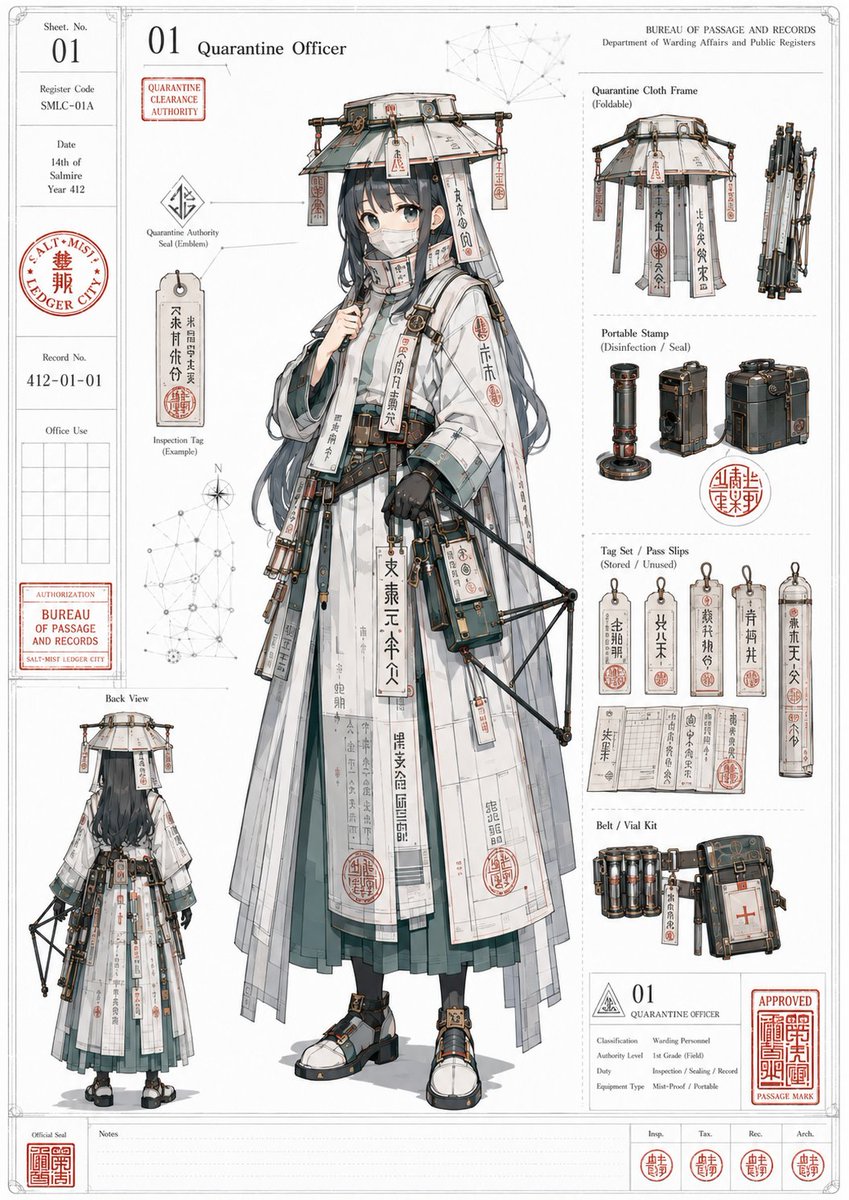 Fantasy Quarantine Officer Character Sheet