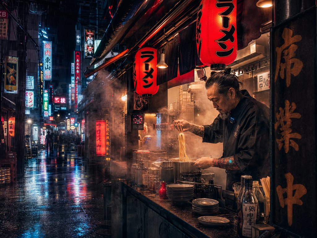 Tokyo Rainy Ramen Alley