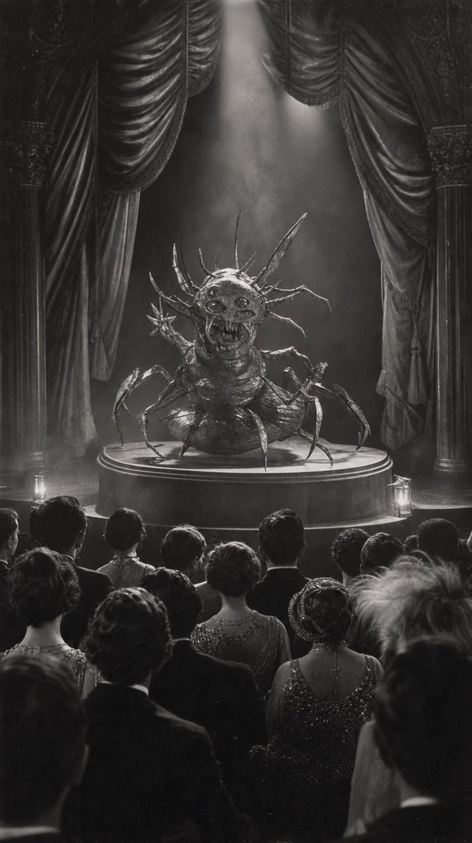 Grotesque Insect-Spider Stage Spectacle