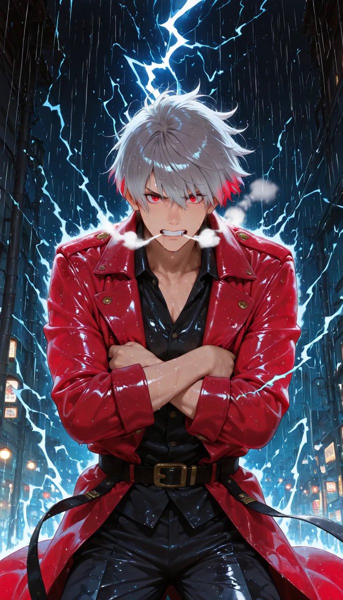 Rainy Night Swordsman Portrait