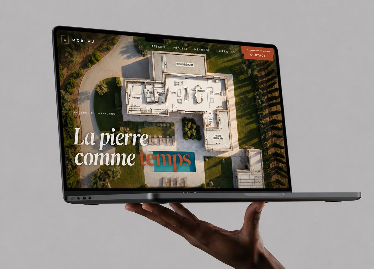 Luxury MacBook Hand Mockup Reveal