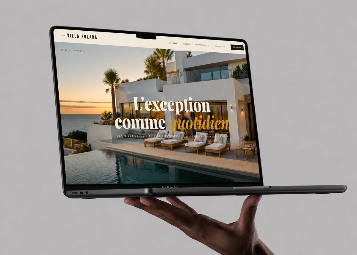Luxury Villa Laptop Mockup Showcase