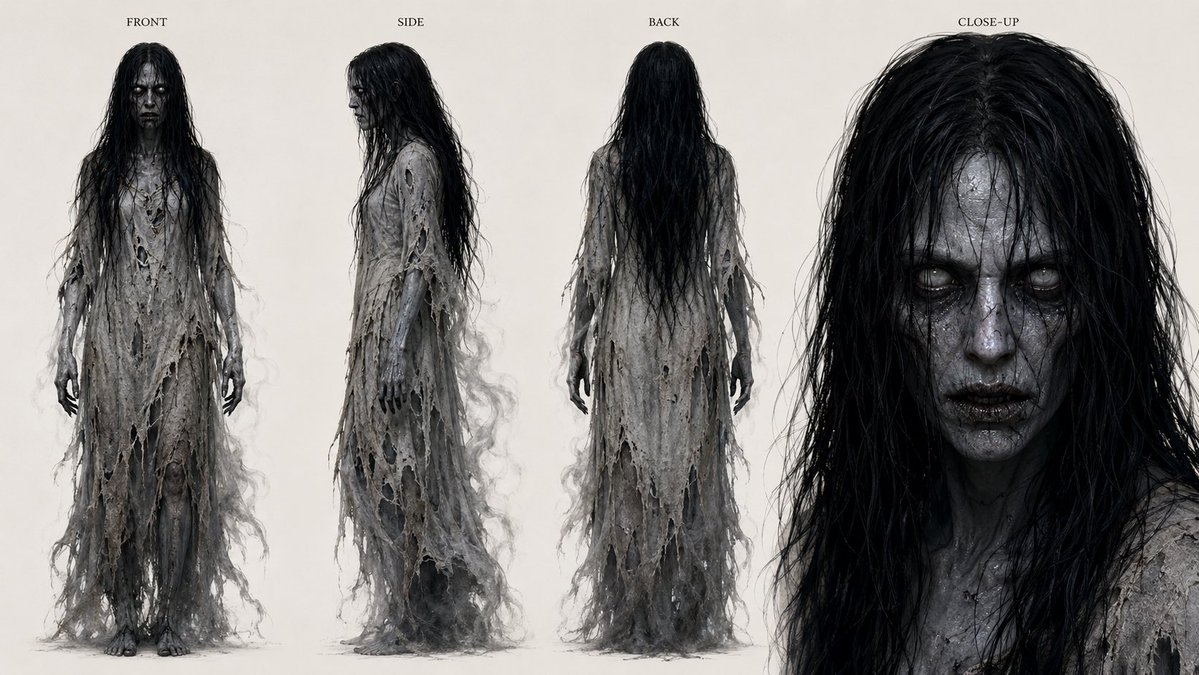 Wraith Horror Concept Art Sheet
