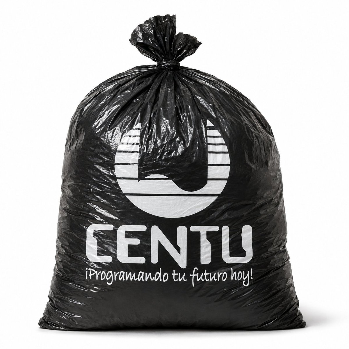 Black Trash Bag Brand Mockup