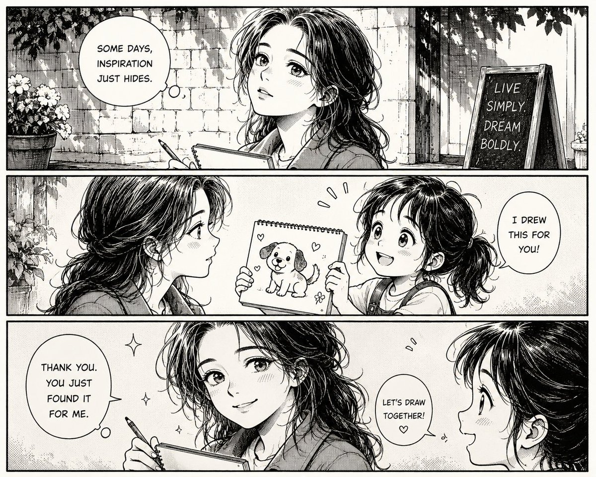Retro Manga Uplifting Encounter Strip