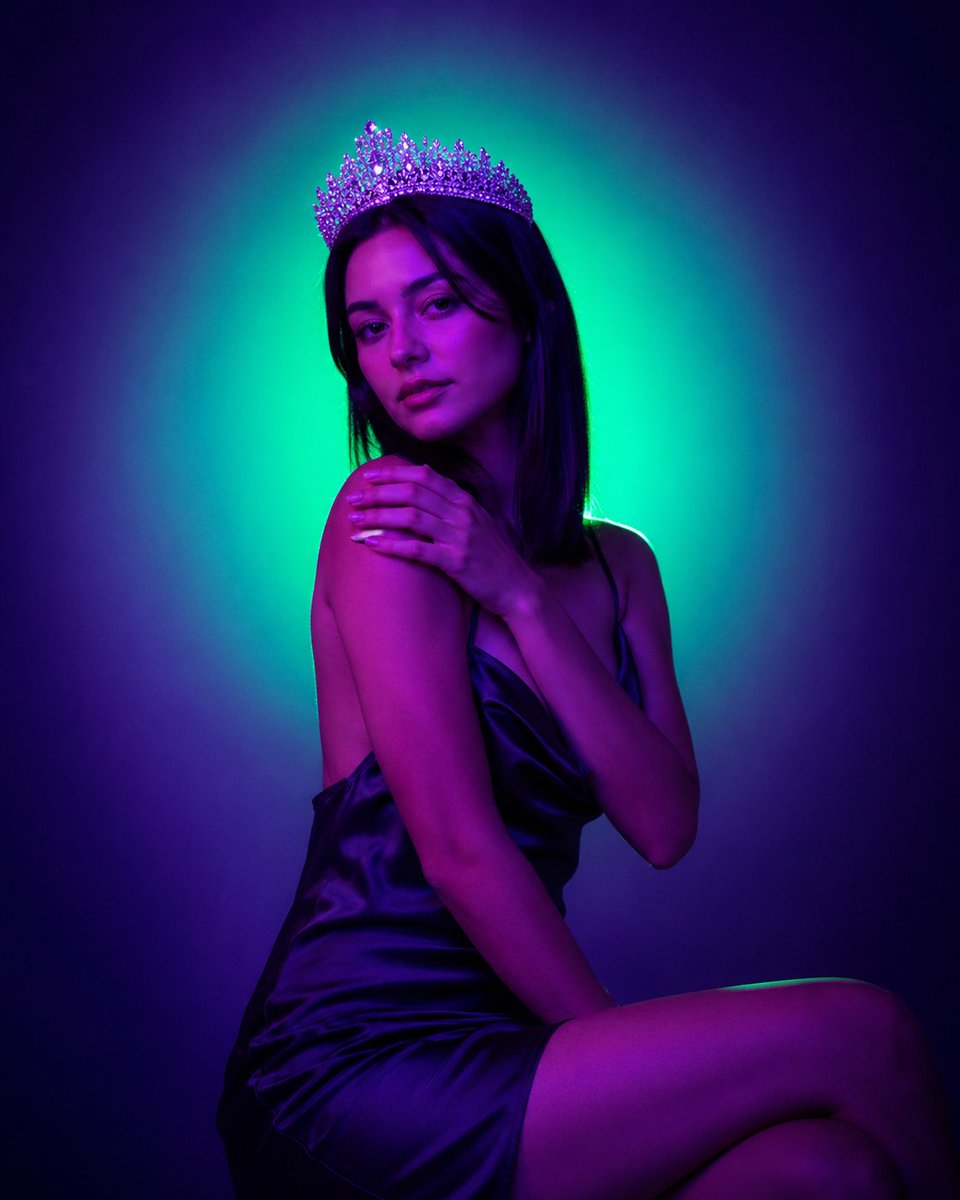 Neon Halo Censored Portrait
