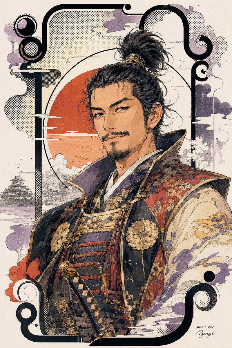 Ukiyo-e Style Oda Nobunaga Portrait