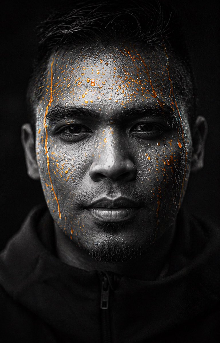 Dramatic Low-Key Athlete Portrait