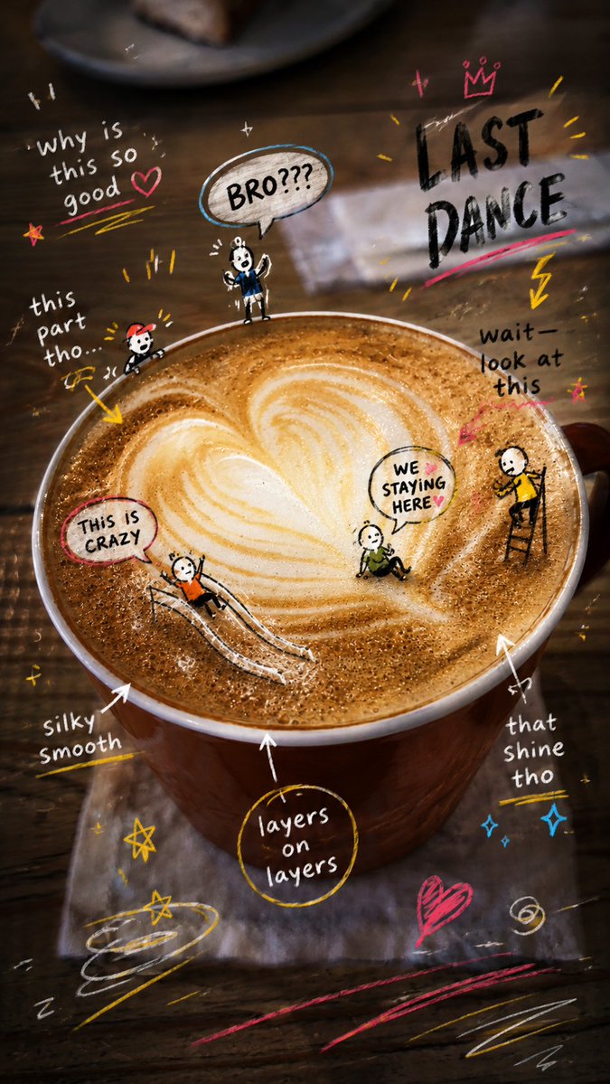 Latte Doodle Art Burst