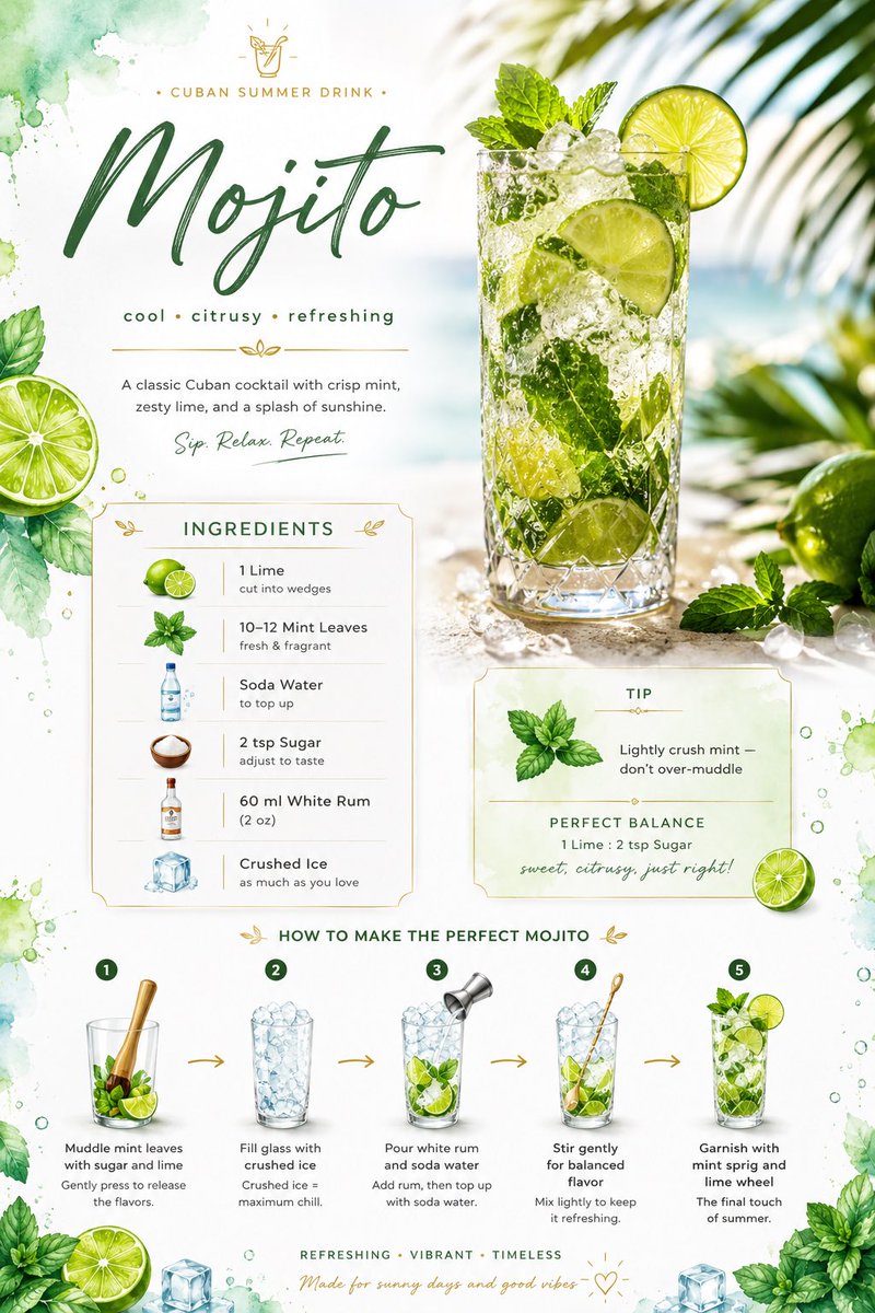 Mojito Luxe Recipe Card