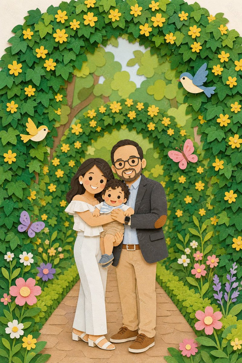 Family Paper Cut Art