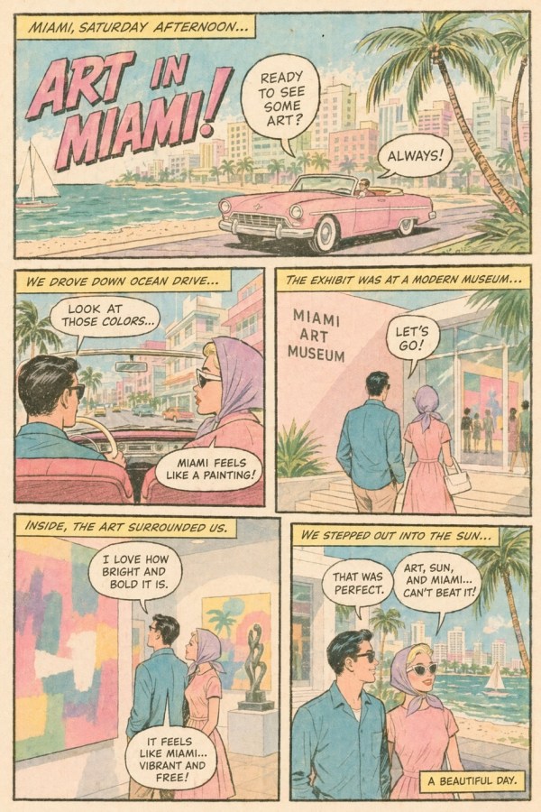 Vintage Miami Romance Comic Page