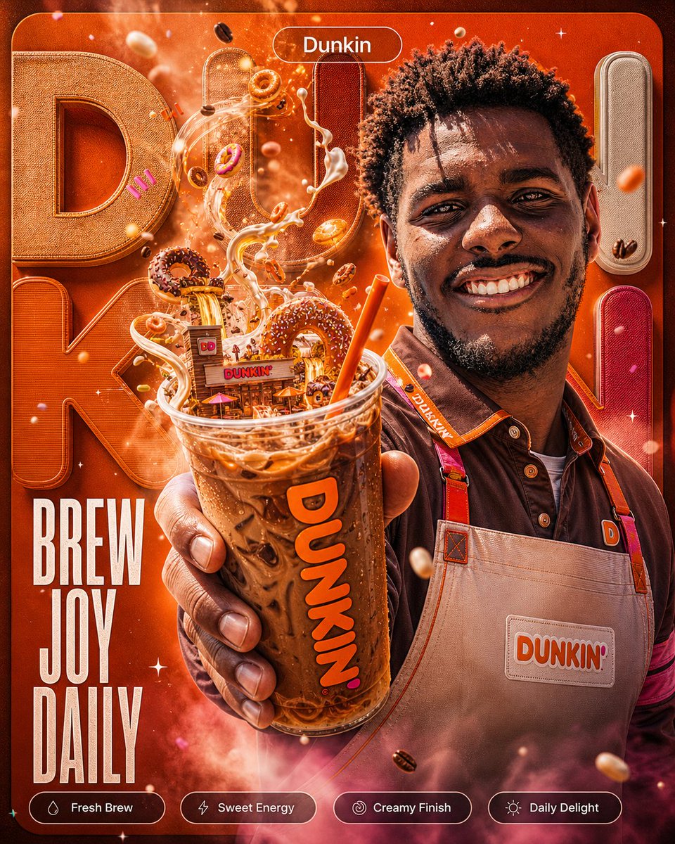 Dunkin Iced Coffee Splash Ad